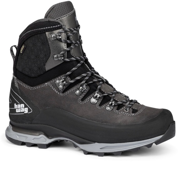 Hanwag Men\'s Gray and Black Trekking Boots